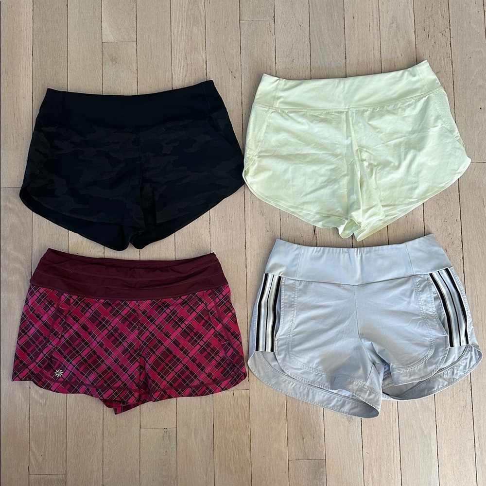 Set of 8 eight Women's Athletic Shorts for Running - Athleta Under Armour Roka